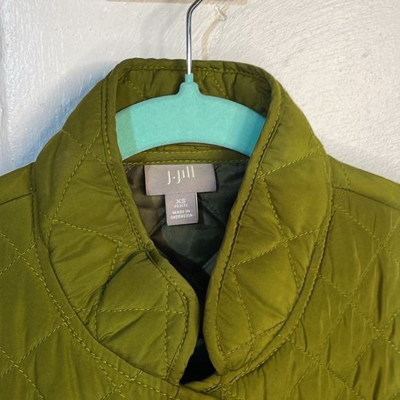 J. Jill Quilted Nylon Olive Green Vest -XS-#0001 - Picture 4 of 9